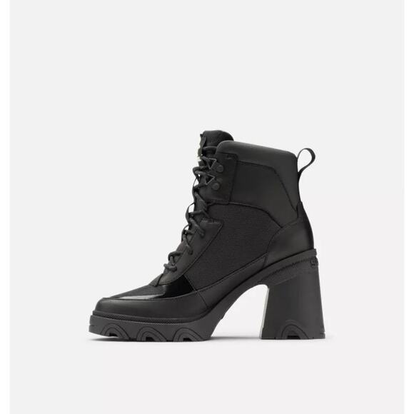 Sorel Brex Heel Lace Up Bootie Waterproof Comfortable Black Size 8.5 NWOB - Picture 3 of 12